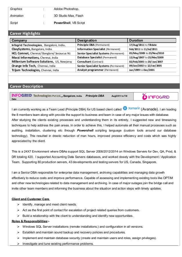 Ruban SQL DBA Resume