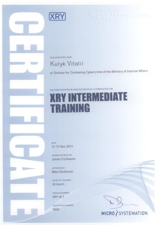 XRY Intermediate Training | PDF