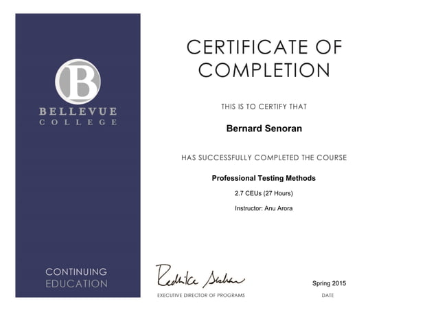 Cert_ProfessionalTestingMethods | PDF
