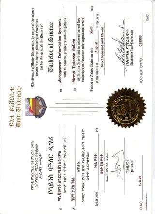 BSC and DHIS 2 Certificate | PDF