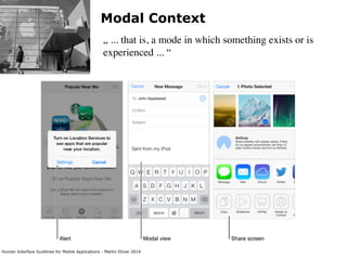 Human Interface Guidlines for Mobile Applications - Martin Ebner 2014
„ ... that is, a mode in which something exists or i...