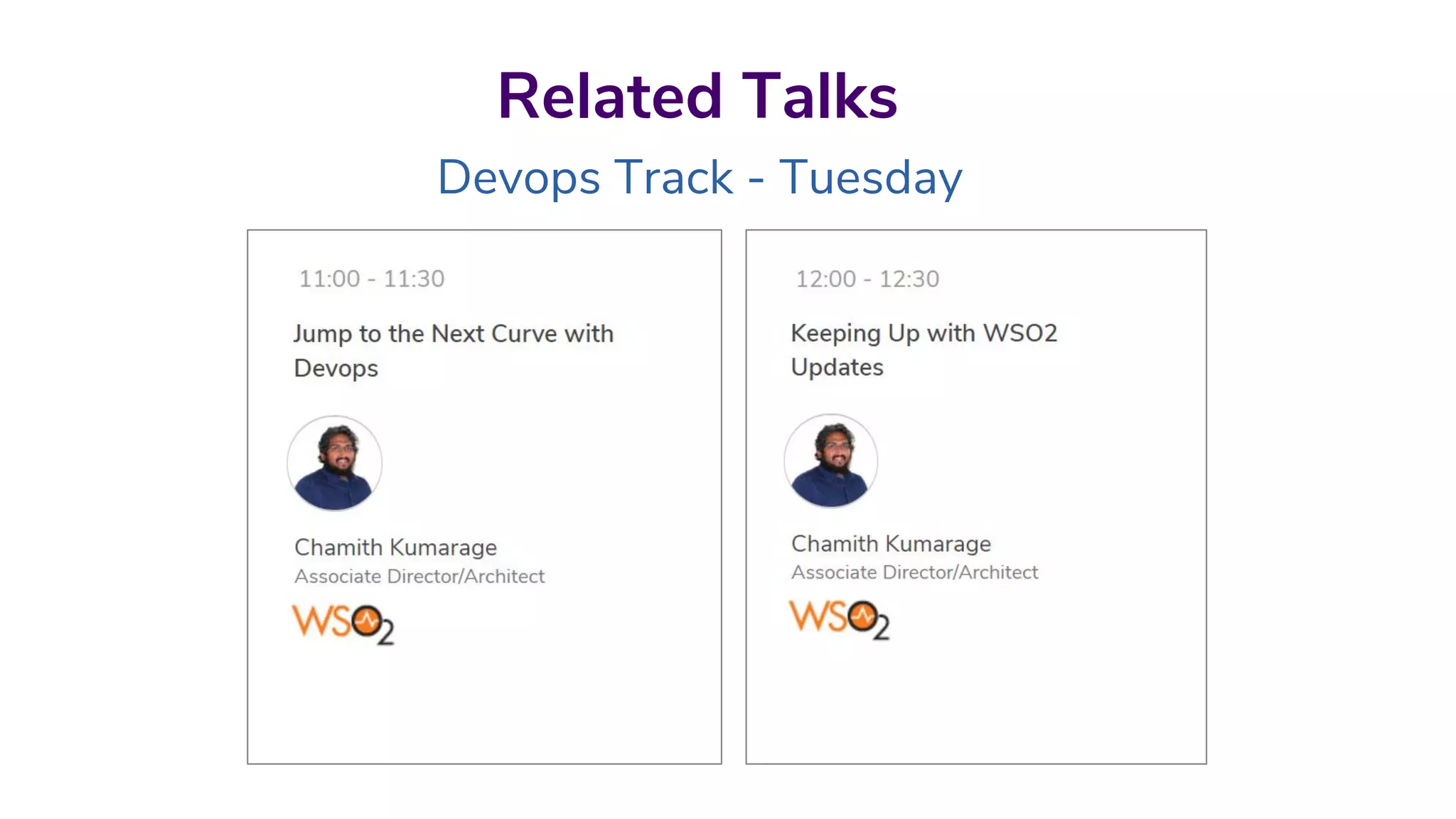 Related Talks
Devops Track - Tuesday
 