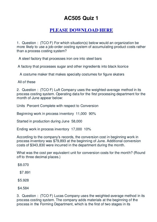 Ac505 quiz 1