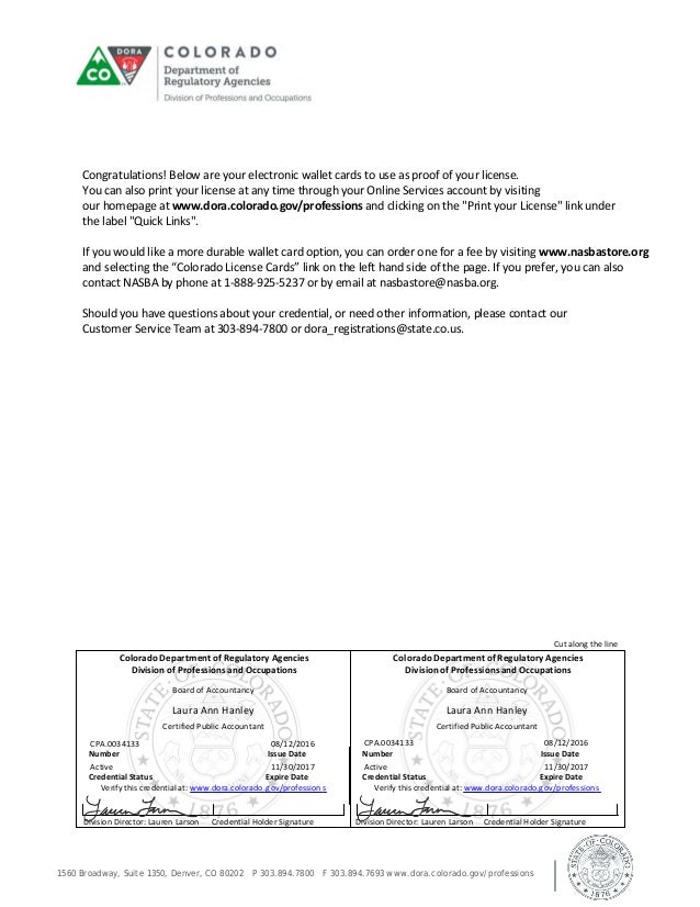 Colorado Cpa License