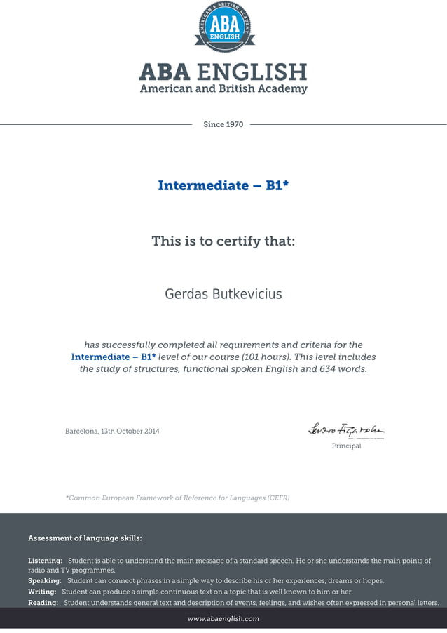 Intermediate-–-B1-Gerdas-Butkevicius | PDF
