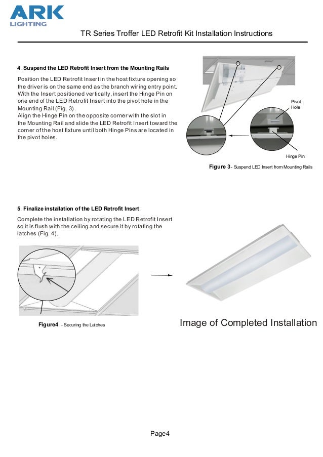LED troffer retrofit kit install instructionsARK Lighting
