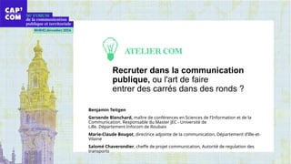 AC5 | Recruter dans la communication publique | PPTX