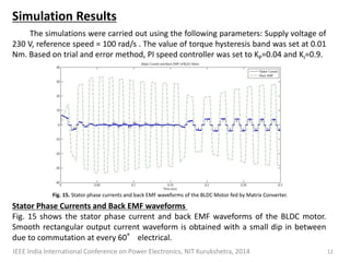 Direct Torque Control of Matrix Converter fed BLDC motor | PDF