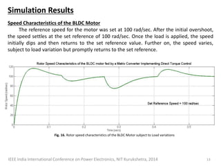Direct Torque Control of Matrix Converter fed BLDC motor | PDF