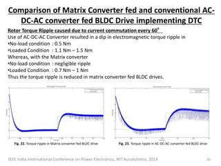 Direct Torque Control of Matrix Converter fed BLDC motor | PDF