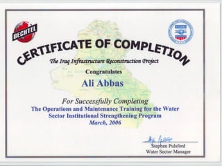 Bechtel Certificate