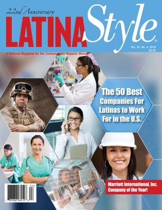 22nd Anniversary
LATINAStyleA National Magazine for the Contemporary Hispanic Woman
Vol. 22, No. 4, 2016
$2.95
 