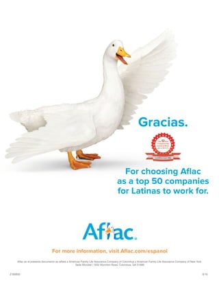 Gracias.
as a top 50 companies
for Latinas to work for.
 