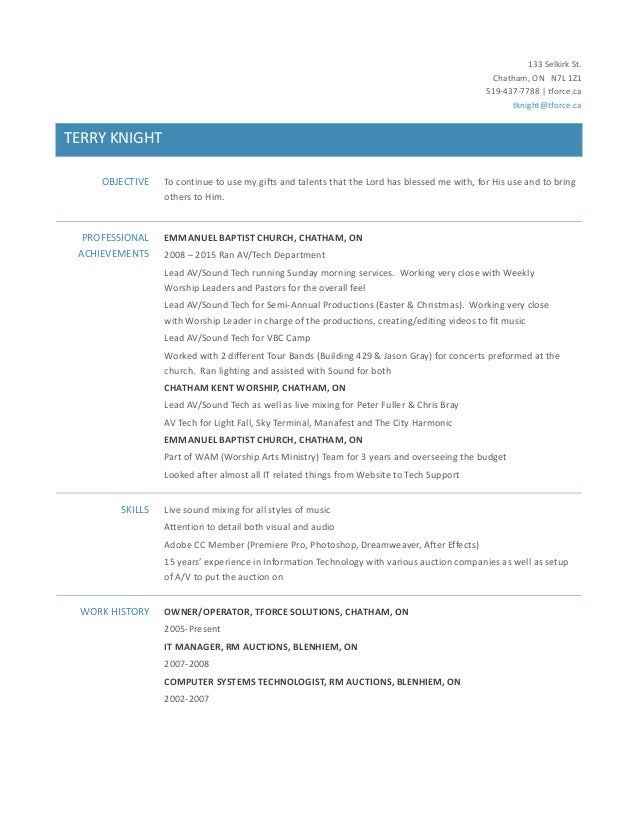 av tech resume av tech resume