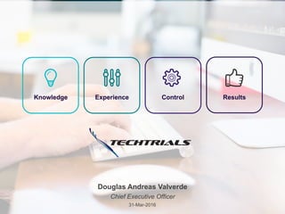Knowledge	 Experience	 Control 	 Results
Chief Executive Officer
Douglas Andreas Valverde
31-Mar-2016
 
