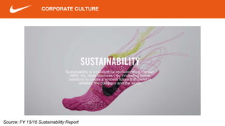 CORPORATE CULTURE
Source: FY 15/15 Sustainability Report
 