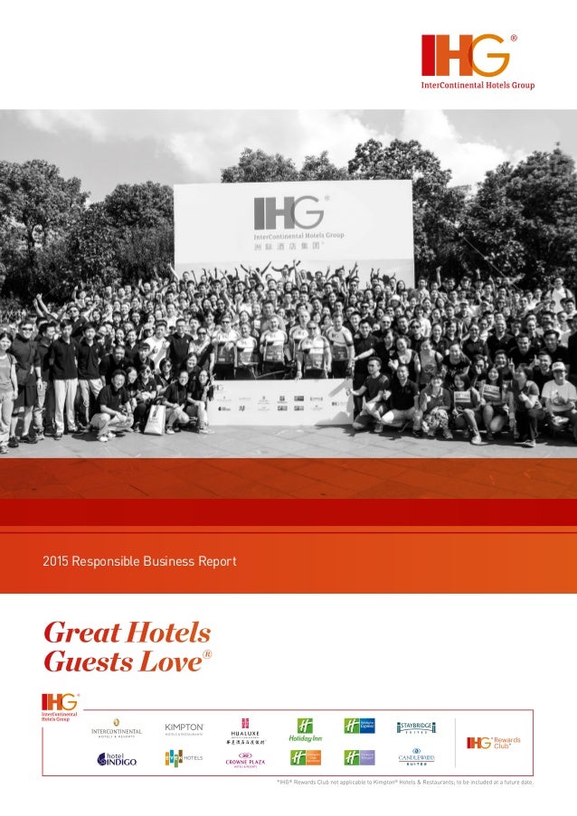 Ihg Responsible Business Report 2015