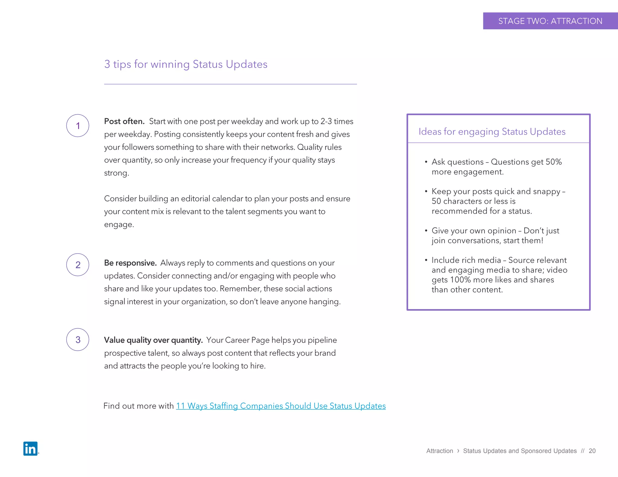 Attraction › Status Updates and Sponsored Updates // 20
•
•
•
•
1
2
3
 