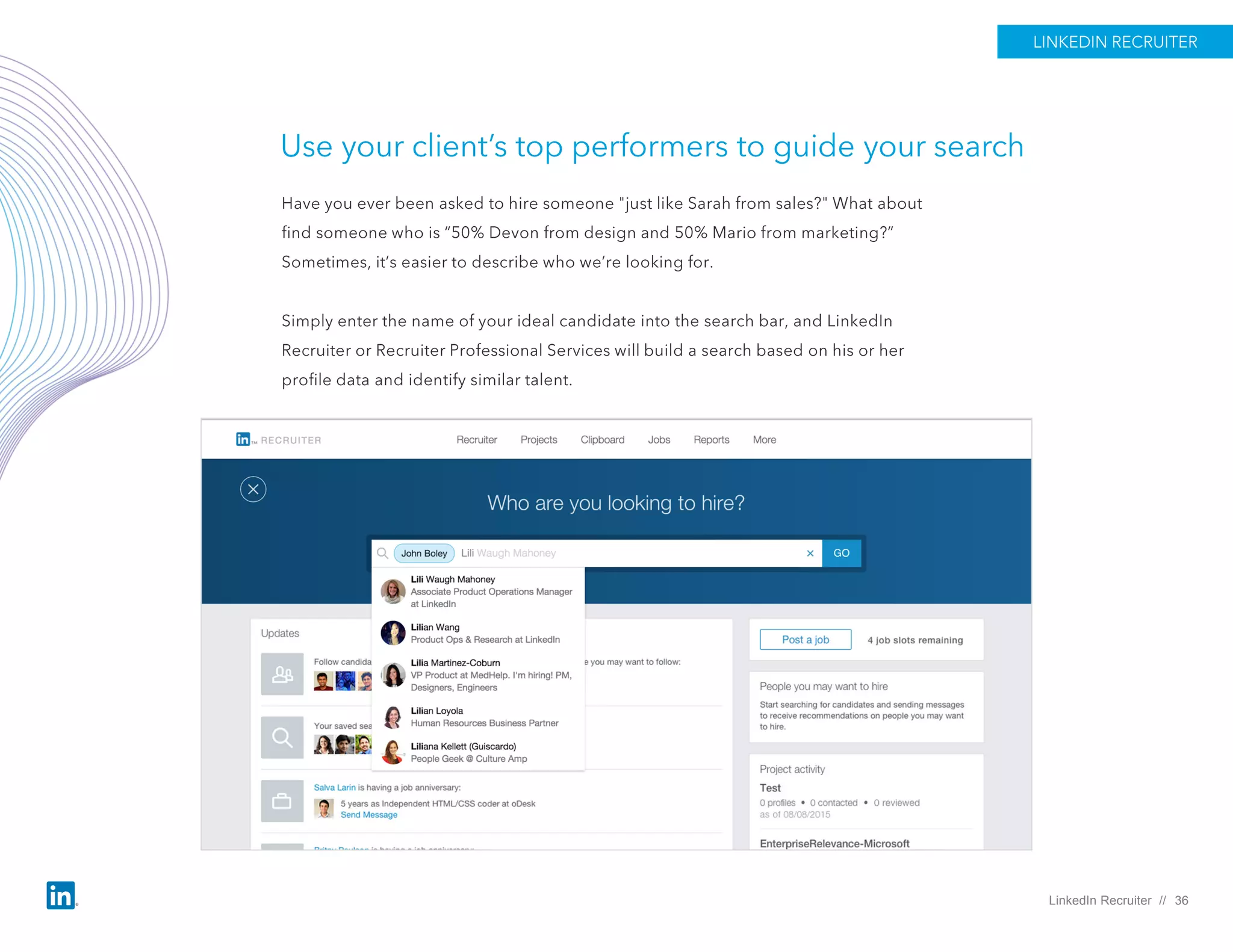 LinkedIn Recruiter // 36
 