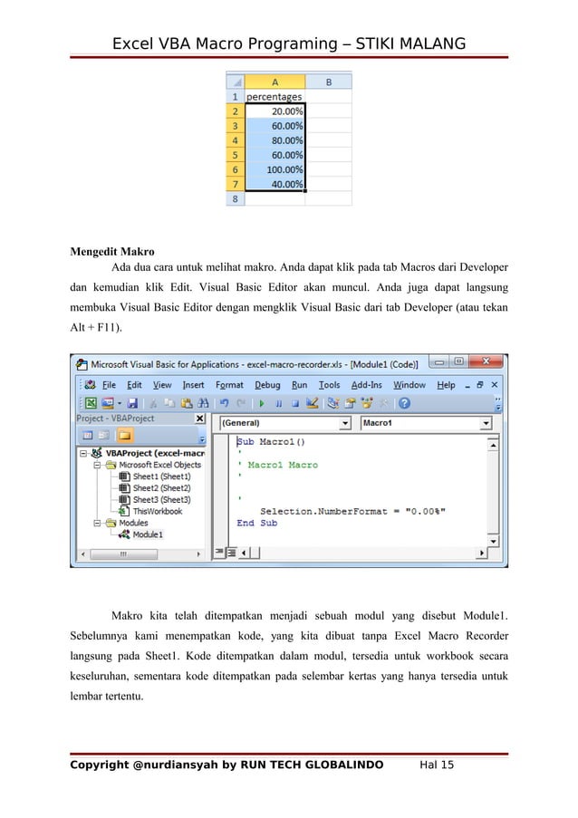Excel vba macro programing | PDF