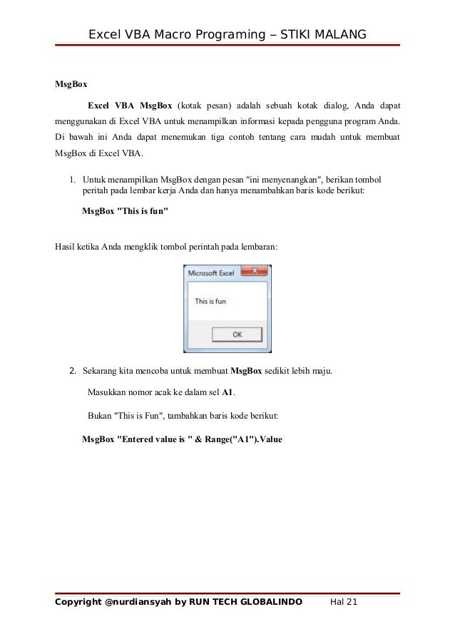 Excel Vba Macro Programing Excel Vba Macro Programing