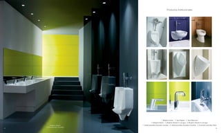 Productos Institucionales




                                             1                                   2                                  3




                                             4                                   5                                  6




                                             7                                   8                                 9




                                                                 1. Mingitorio Dexter   2. Taza Kingston 3. Taza Wellcomme
                                                 4. Mingitorio Bardon 5. Mingitorio Steward no usa agua 6. Mingitorio Steward no usa agua
           Mingitorio Bardon        7. Grifería automática Geometric Touchless 8. Grifería automática Gooseneck Touchless 9. Fluxómetro automático Wave
     Grifería Geometric Touchless
38                                                                                                                                                   39
 