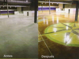 Cada superficie  de concreto es única y reacciona con el producto de una forma diferente, logrando variaciones de matices e intensidades de color