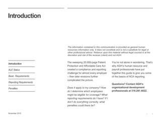 Affordable Care Act Basics | PPTX