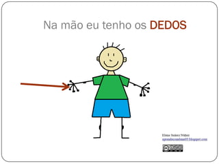 Na mão eu tenho os DEDOS
 