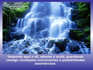 Chutes rivière Columbia,
Orégon, USA
Desponta aqui e ali, adiante e acolá, guardando
consigo revelações convincentes e possibilidades
assombrosas.
 
