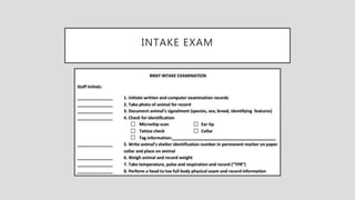 INTAKE EXAM
 