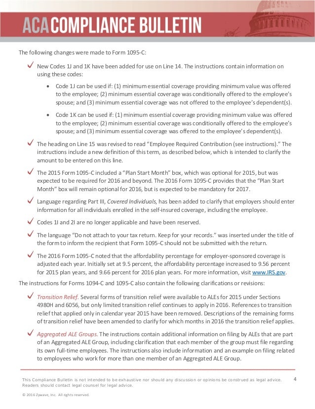 Aca Compliance Bulletin Final Form For Aca Reporting