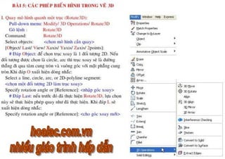 Autocad 3D Tieng Viet