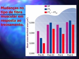 Mudanças no tipo de fibra muscular em resposta ao treinamento. 