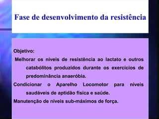 Fase de desenvolvimento da resistência 