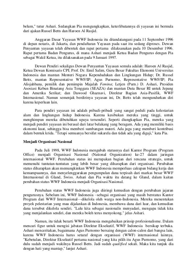 Wwf Indonesia 1962 2002 Melestarikan Alam Indonesia Dengan Menyejaht