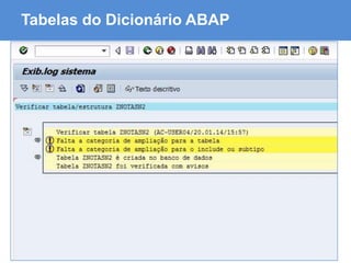ABAP - Advanced Business Application Programming
Tabelas do Dicionário ABAP
 