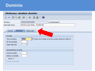 ABAP - Advanced Business Application Programming
Domínio
 