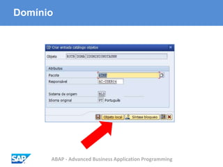 ABAP - Advanced Business Application Programming
Domínio
 