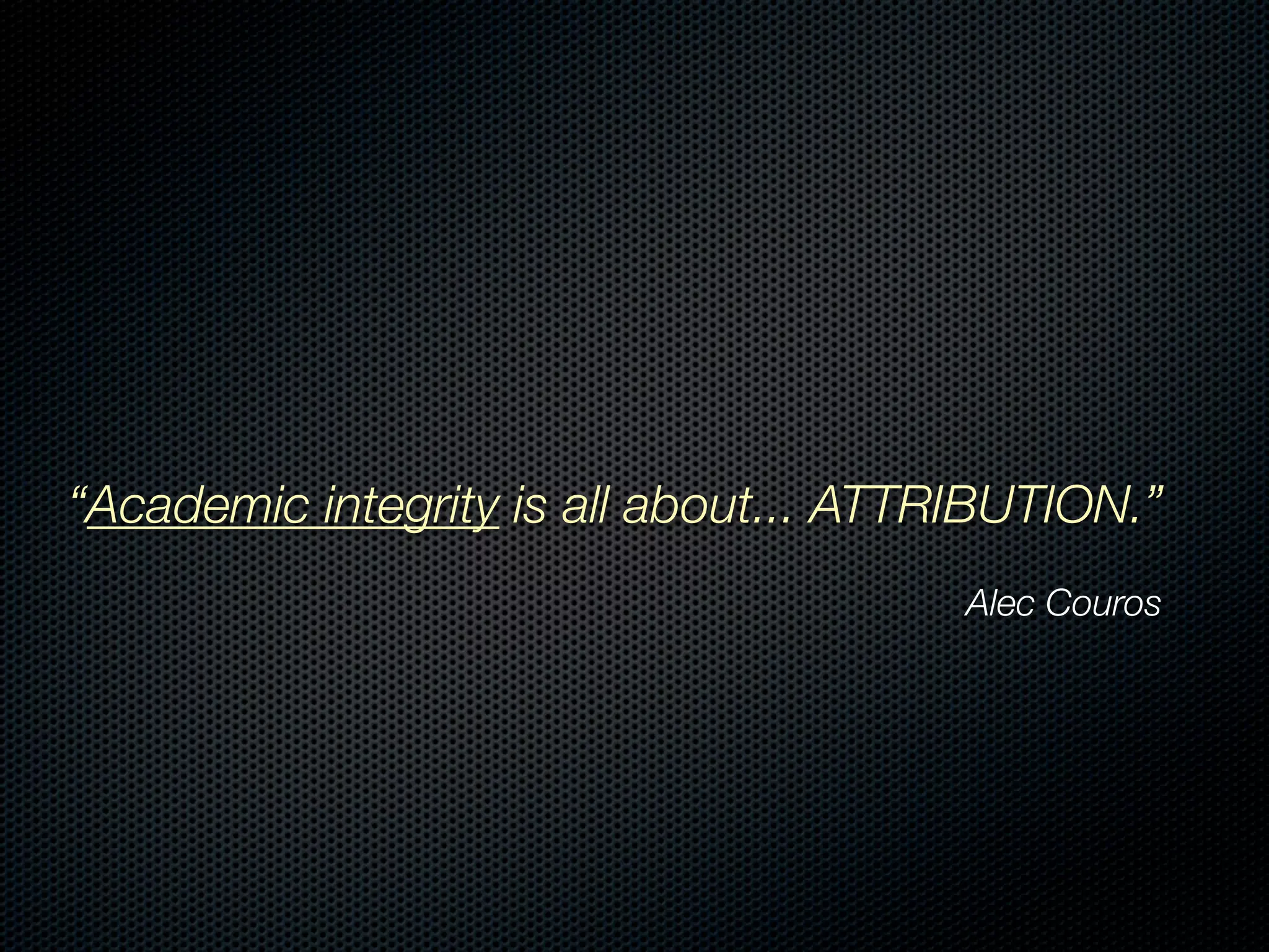 Academic Integrity
