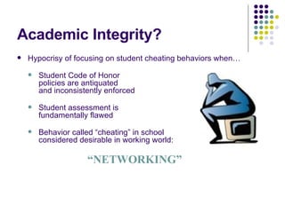 Academic Integrity in Online Courses | PPT