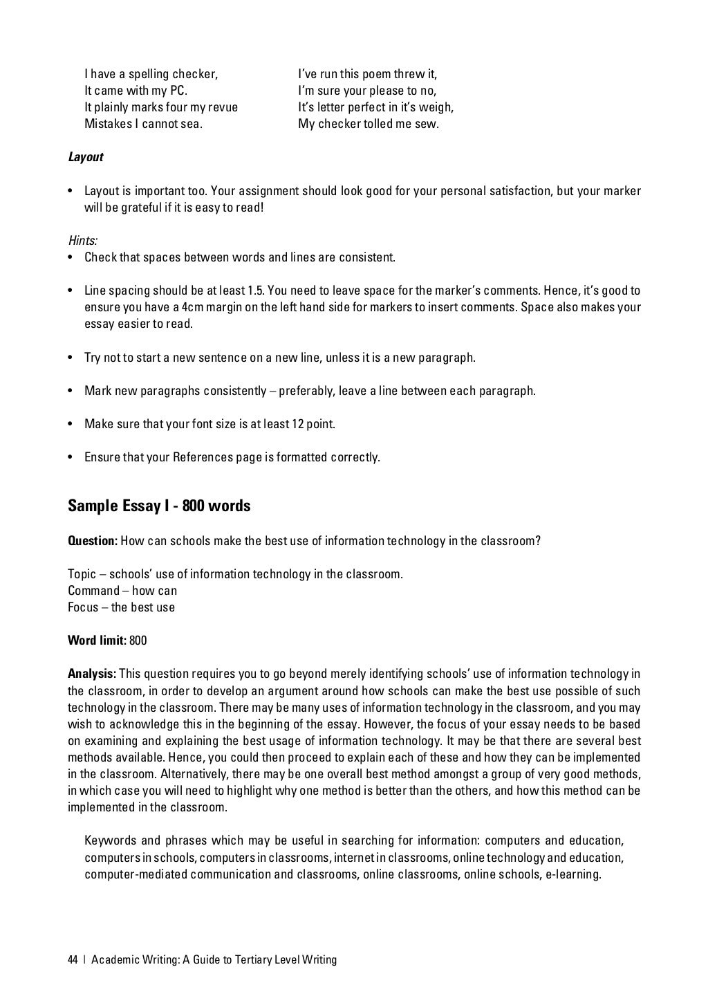 Define scholarly writing image