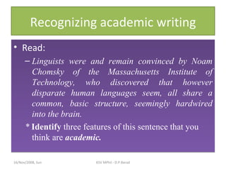 Academic Writing Skills 1 | PPT