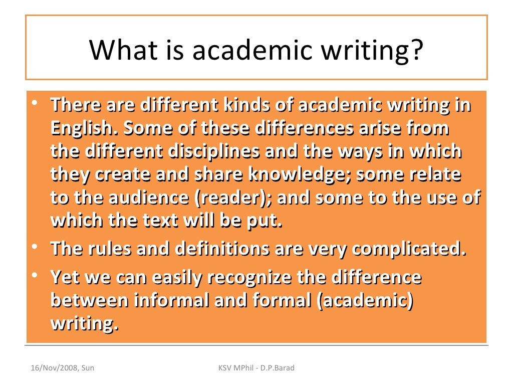 Academic writing skills 1