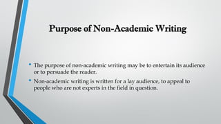 Academic and Non Academic writing by Sohail Ahmed Solangi | PPT
