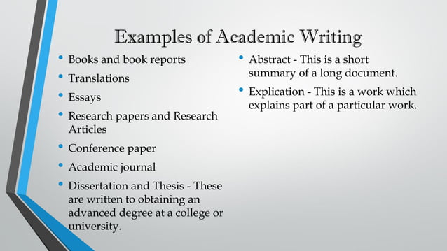 non academic essay writing