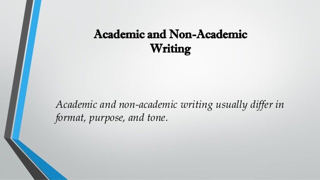 Academic and Non Academic writing by Sohail Ahmed Solangi