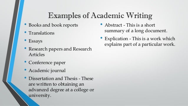 non academic writing sample