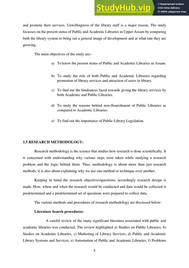 ACADEMIC AND PUBLIC LIBRARY A COMPARATIVE STUDY WITH SPECIAL EMPHASIS ...