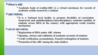 Academic Bank of Credits (ABC) from UGC...pptx
